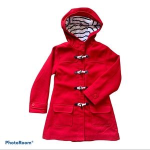 Nautica Red Hooded Wool Like Jacket Size 7